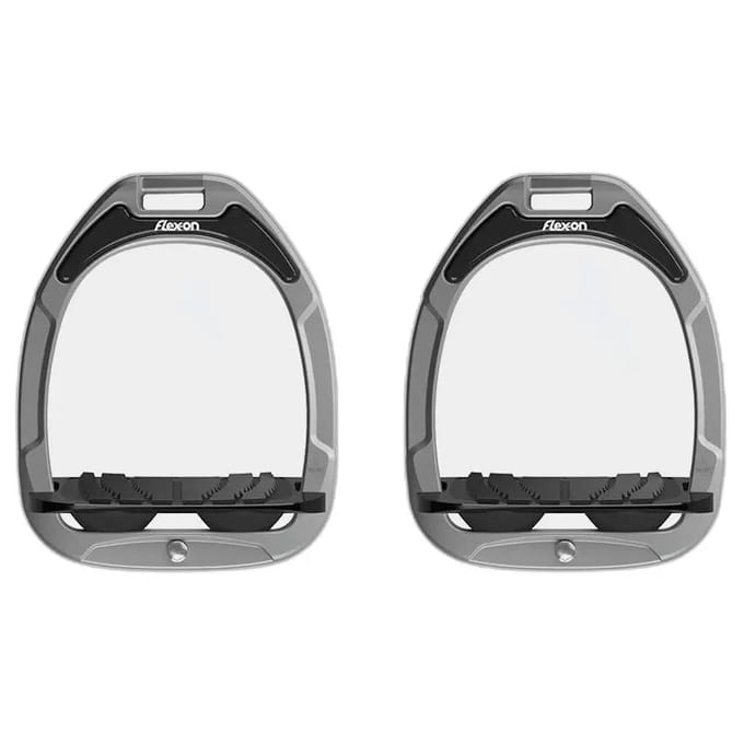Aluminium stijgbeugels Incliné Grip Zwart/Zwart/Grijs Flex-On
