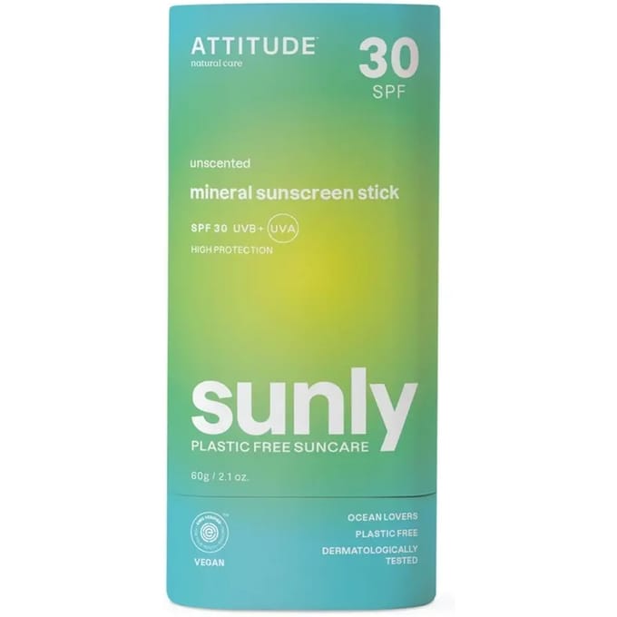 Attitude Sunly Zonnebrandstick SPF 30 - Parfumvrij