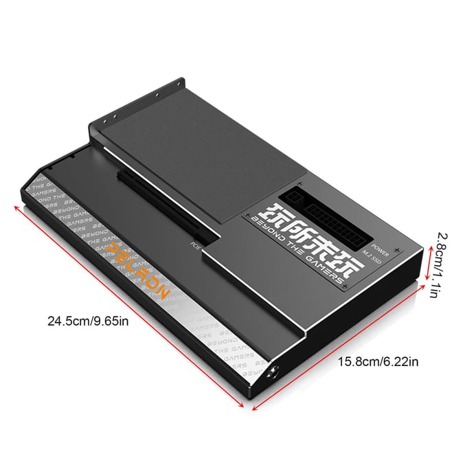 Station d'accueil GPU externe portable compatible avec les cartes graphiques d'interface PCIEX16 40 Gbit/s graphiques 1 black