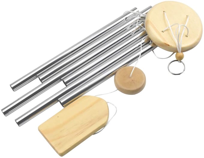 Windgong met 6 metalen pijpjes