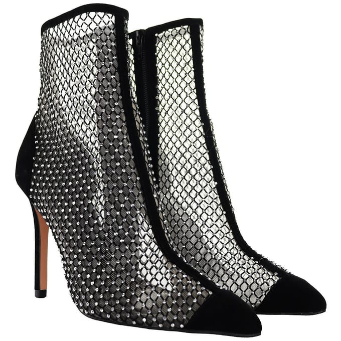 Ted Baker Junapah Crystal Mesh Dames Zwarte Laarzen