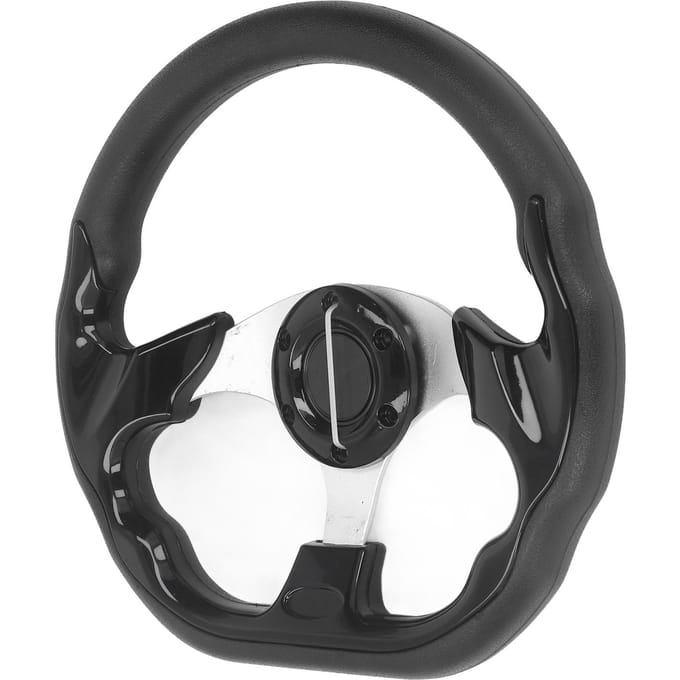 13in Stuurwiel Zwart PU Leer Racing Stijl Comfortabele Grip Modificatie Stuurwiel Vervanging voor Auto black