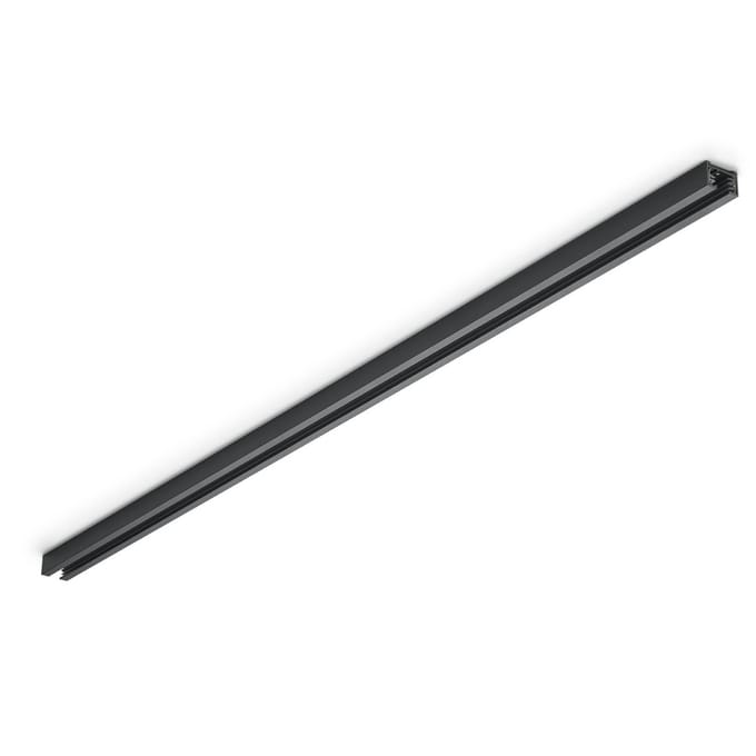 Spanningsrail - DUOLINE - 2 Fase - Opbouw - Aluminium - Mat Zwart - 1m