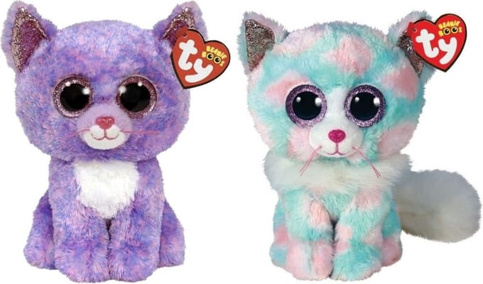 Ty - Knuffel - Beanie Buddy - Cassidy Cat & Opal Cat