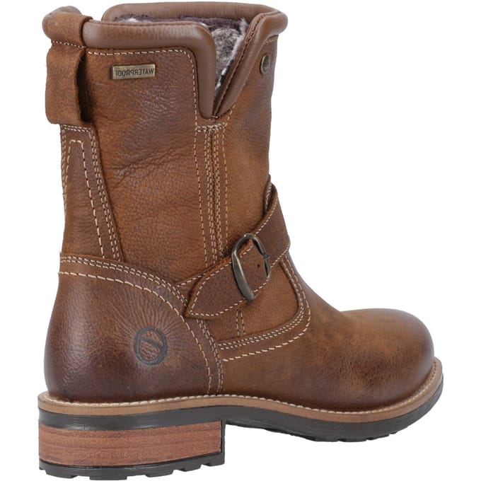 Cotswold Kinsham Leren Dames Tan Winter Middenkuitlaarzen