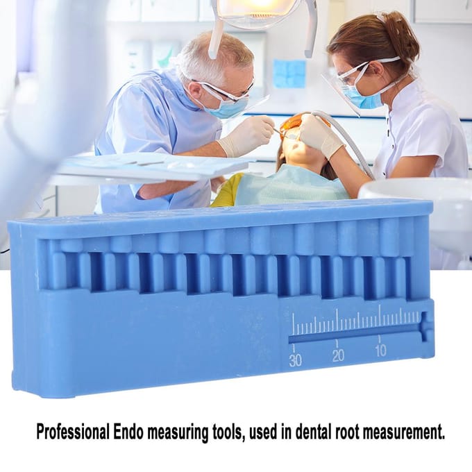 Tandheelkundige Blokken Vijlen Meetinstrumenten Endodontische Liniaal Testbord blue