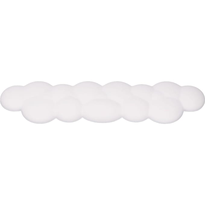 Cloud Toetsenbord Polssteun Glad PU Leer Toetsenbord Palmsteun Antislip Ergonomische Polspad wit