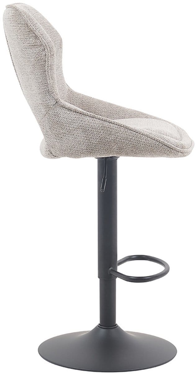 Barstoel Mori Lichtgrijs – Verstelbare Zithoogte 65-86 cm – Draaibaar – Rousseau