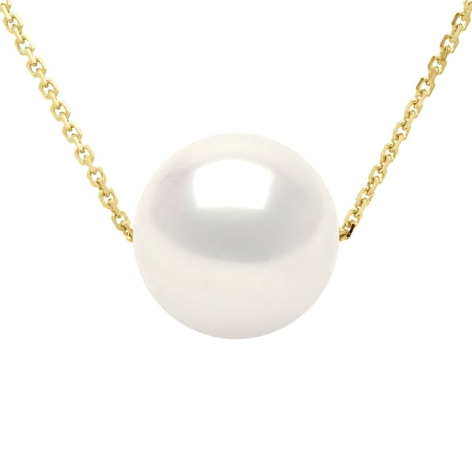 Ketting - Echte Cultiveerde Zoetwater Parel Ronde 9-10 mm