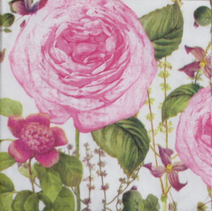 Servetten Princess Rose 25 x 25 cm