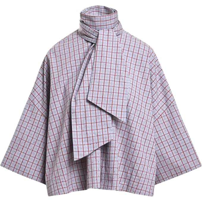Essentiel Antwerp Pussy Bow Tie Top Tops Blauw Kefir