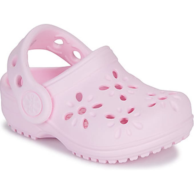 Crocs Classic Bloemige Uitsnede EVA Kinder Roze Melk Klompen