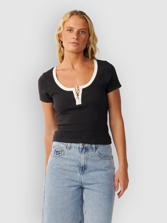 Rip Curl Retro Swell T-shirt Met Korte Mouwen Zwart M Vrouw