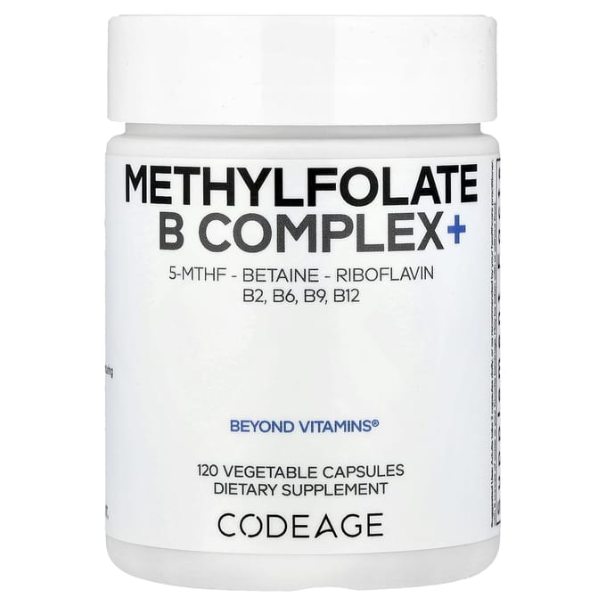 Methylfolaat B-complex+, 120 plantaardige capsules