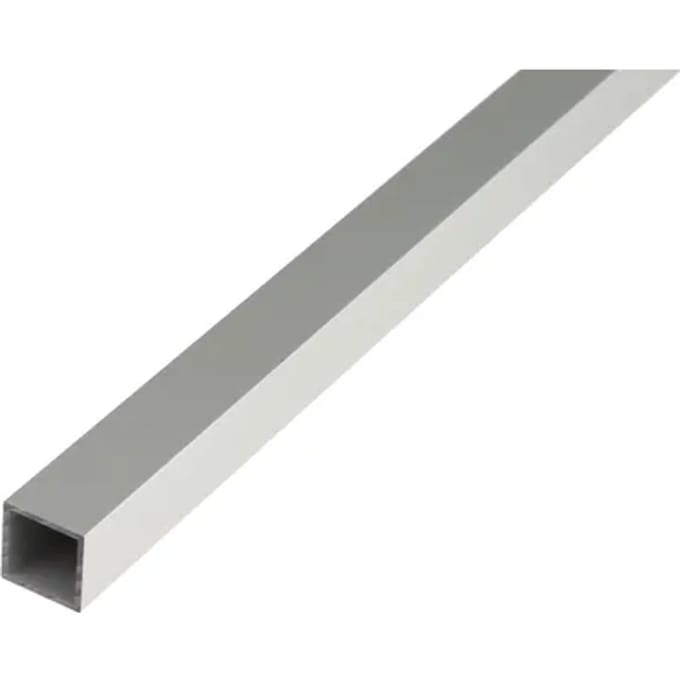 Alberts Vierkante Buis - Aluminium Zilver - 10x10x1mm 2m