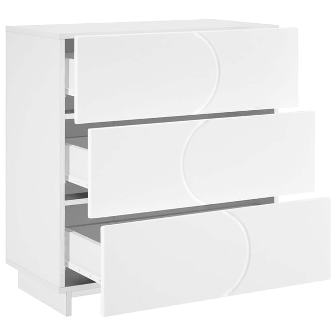 vidaXL - Dressoir - Wit - 70 - x - 38 - x - 75 - cm - Bewerkt - hout