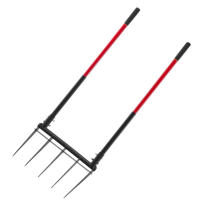 Fourche Large à 5 Dents Outil de Jardin Fourche à Bêcher en Forme de U pour le Jardinage
