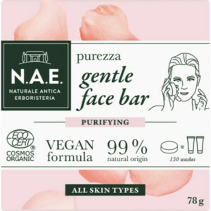 N.A.E - Purezza Gentle Face Bar - Cleaning Tough Face Soap
