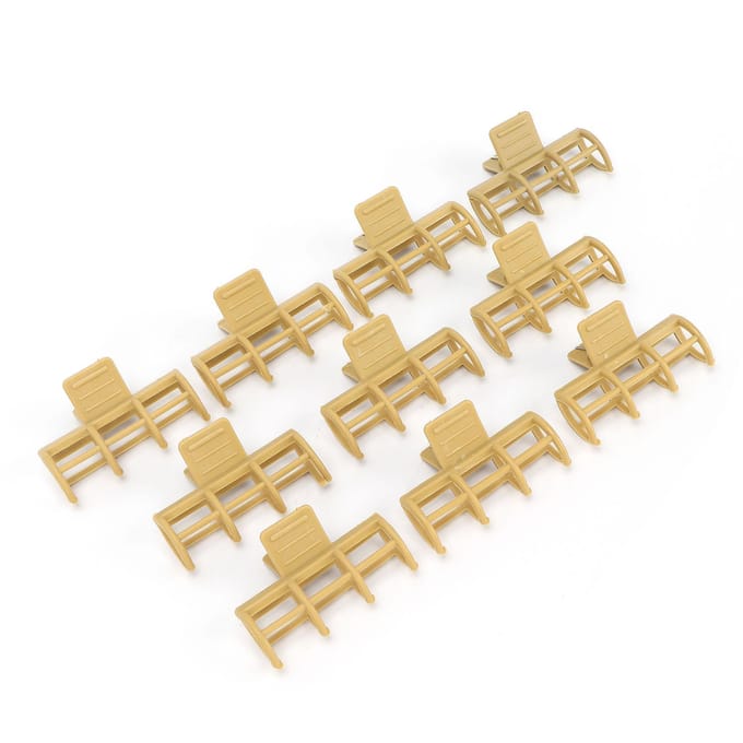 10pcs Pinces à Rouleaux Chauffants Pinces Crabe Bigoudis Accessoire Cheveux pour Salon beige