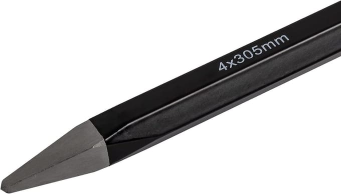 Betonbeitel - Steenbeitel - Onderhoud Klussen - Handbescherming - 4x305mm - Multicolor
