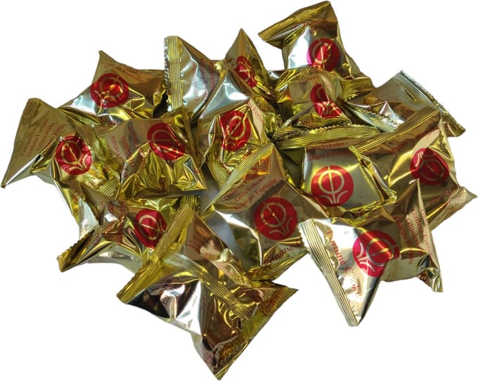 Gelukskoekjes - zak van 50 stuks Fortune Cookies