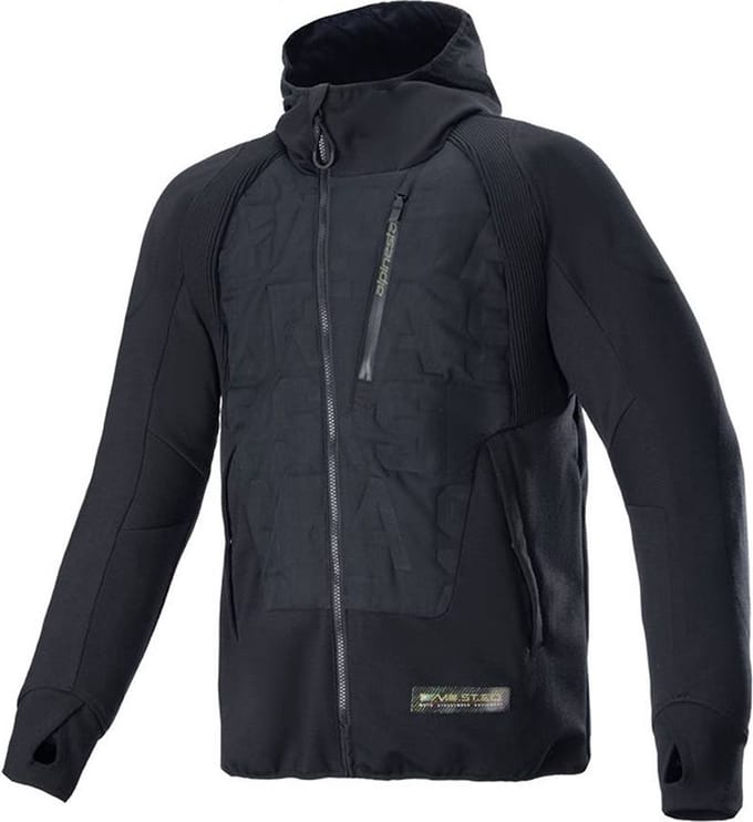 Alpinestars MO.ST.EQ Hybrid Hooded Jas Zwart - Jas
