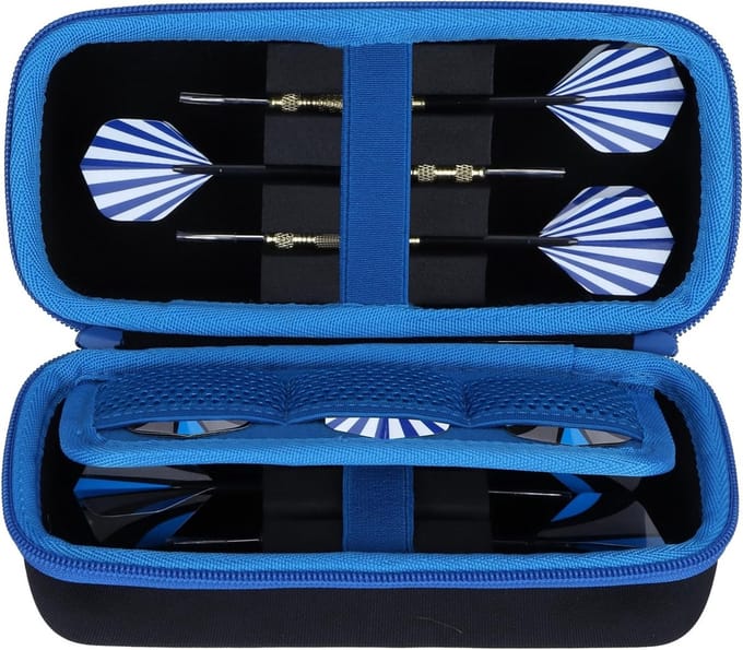 Stevuize Dartpijlen Etui voor 6 Darts met Opbergbuizen voor Accessoires