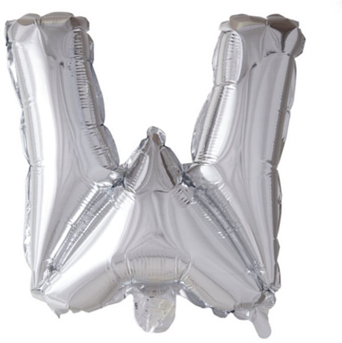 Folie Ballon Letter 40″ W - Zilver