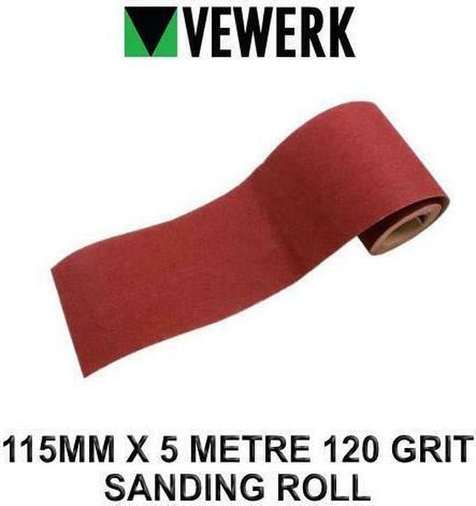 Schuurpapier op rol 115 mm x 5 meter korrel 120