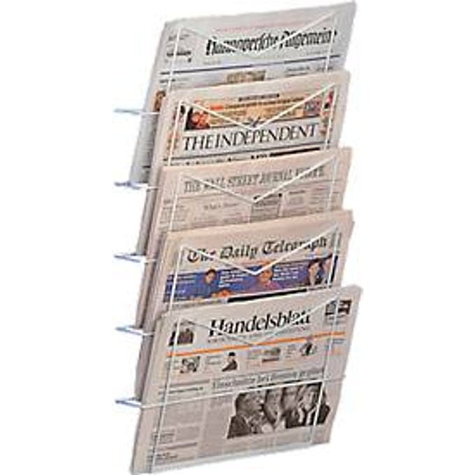 Tijdschriftenhouder - B 400 x D 700 mm - 5 vakken