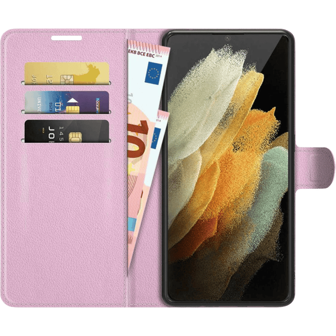 Just in Case Galaxy S22 Ultra TPU Portemonnee Hoesje Pink