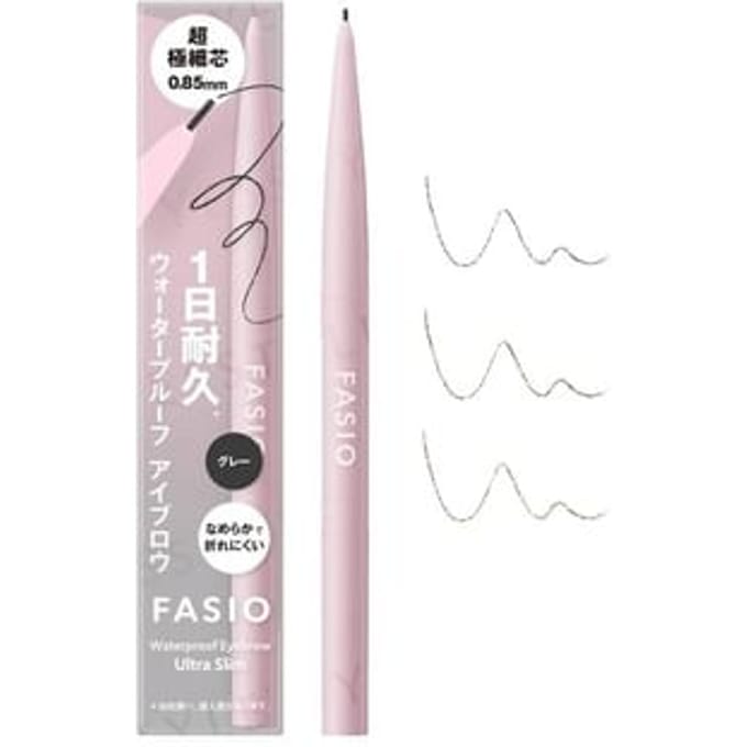 Kose - Fasio Waterproof Eyebrow Ultra Slim 01 Gray