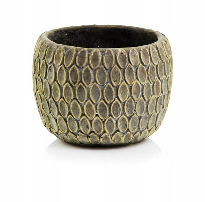 Rustieke Keramische Pot Oude Goud 12x10 cm - Sfeervol Design