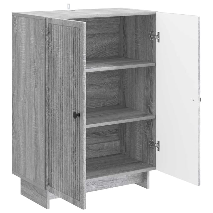 vidaXL - Dressoir - Grijs - sonoma - 66 - x - 34,5 - x - 90 - cm - Bewerkt - hout