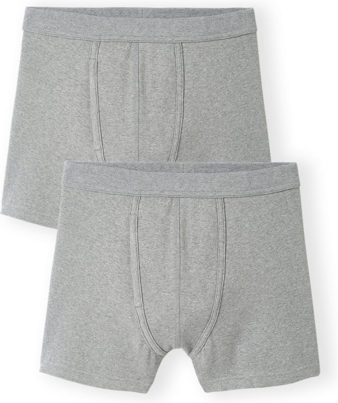 Damart - Set van 2 open boxershorts - Heren - Grijs - (118-125) 3XL