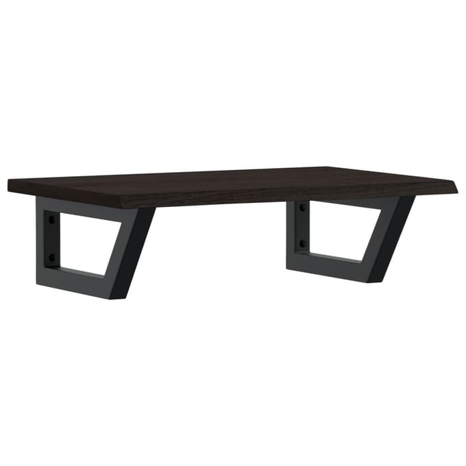 vidaXL - Badkamer - wandschap - staal - en - massief - eikenhout