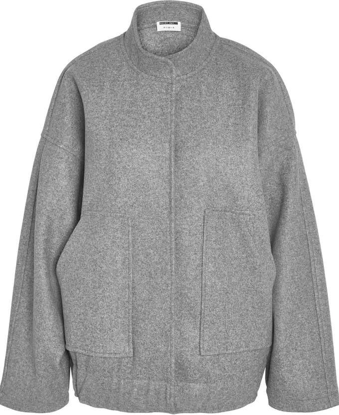 Noisy May NMHALSTON L/S BOMBER JACKET WVN NOOS Dames Bomberjack - grijs - XL