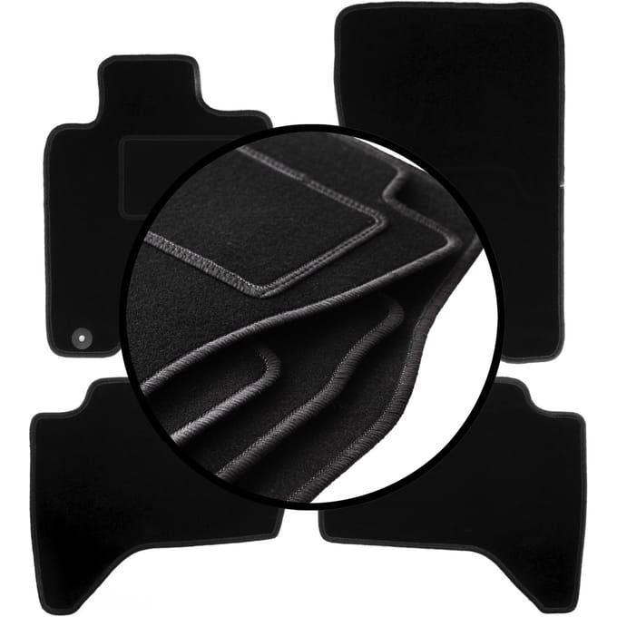 Complete set veloursmatten voor: Mitsubishi L200 IV pick-up (2006-2015)