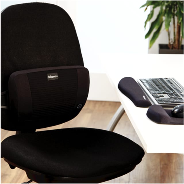 Fellowes Ergonomische Muismat met Polssteun – FoamFusion – Antibacterieel (Microban) – Anti-Slip – Zwart