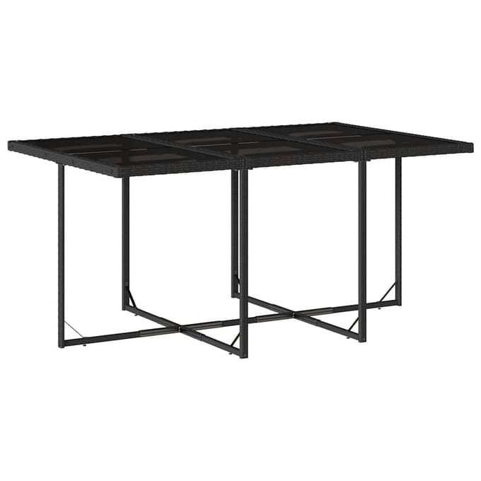 vidaXL - 7-delige - Tuinset - met - kussens - poly - rattan - zwart
