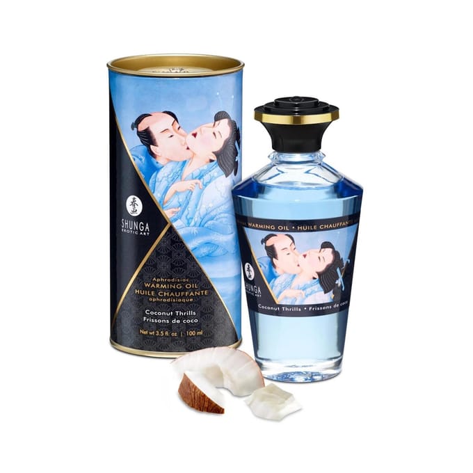 Shunga - Verwarmende Olie - Om Van Het Lichaam Te Likken - Coconut Thrills