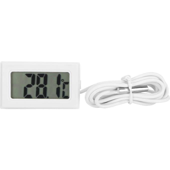 Draagbare Vis Tank Digitale Thermometer Aquarium Temperatuurmeter Monitor met Sonde white