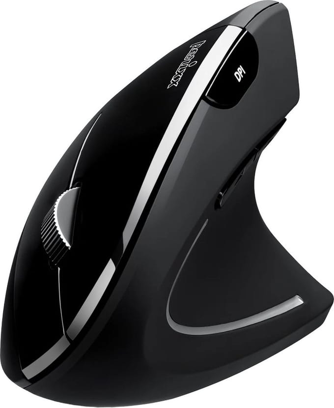 Perixx Perimice 813 - Draadloze ergonomische verticale muis - 2,4ghz + Bluetooth - 3in1 Multi device - anti slip coating