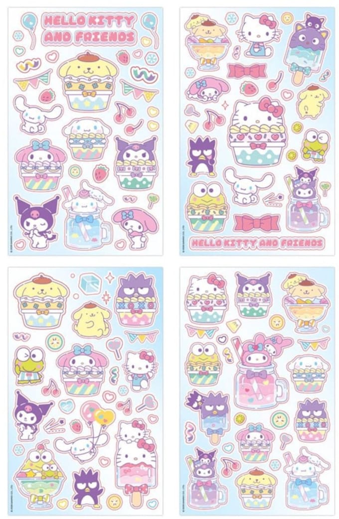Sakami Merchandise Sanrio Sticker Pack Hello Kitty & Friends 03 Cupcake Patches & Stickers