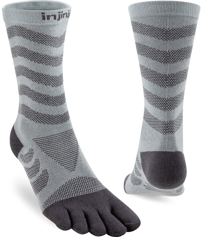 INJINJI | Womens Ultra Run Crew Slate (Maat - M-L) | Teensokken
