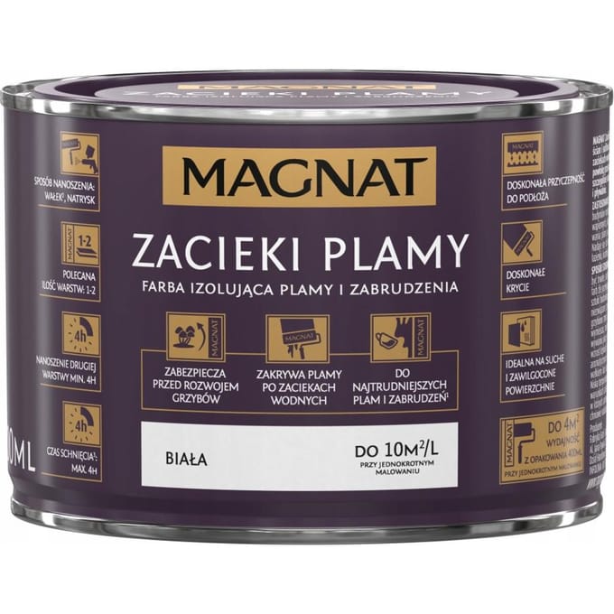 Magnat Zacieki en Plamy - Isolerende Verf - Witte Mat - 0,4L