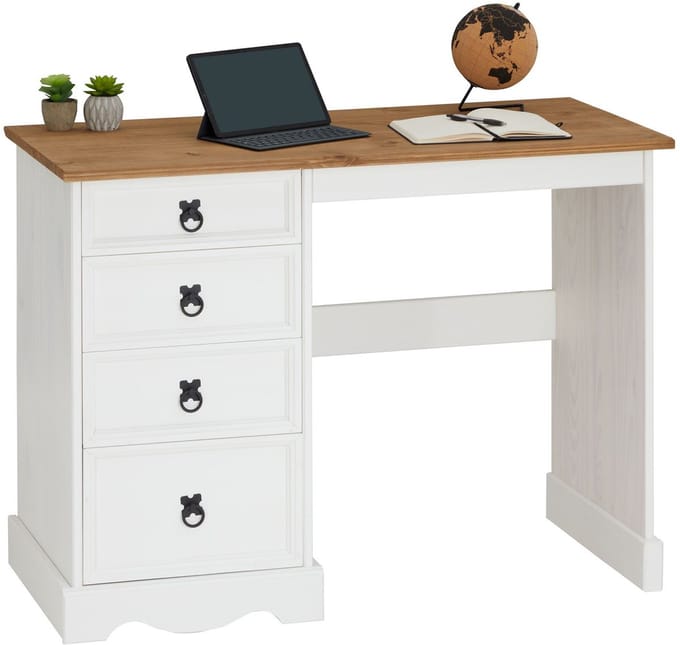 Mexico CAMPO-bureau van massief hout - wit