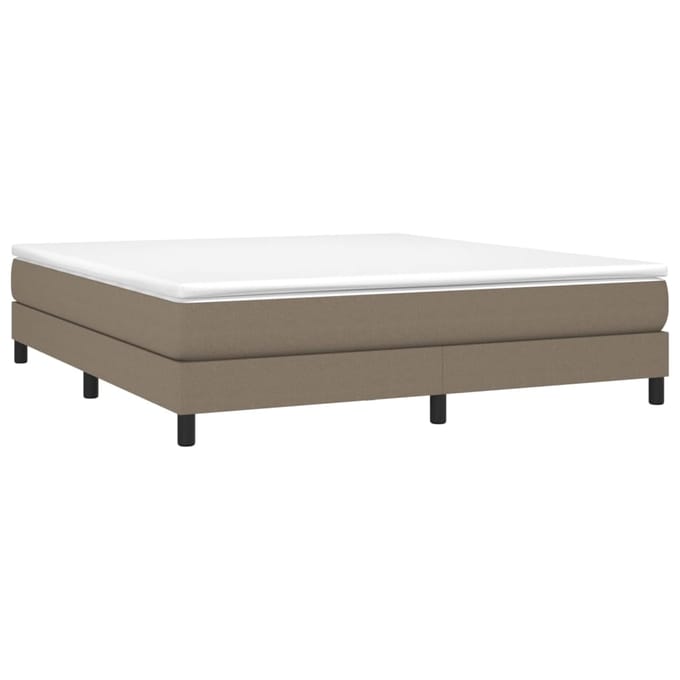 vidaXL - Boxspring - bed - stof - taupe - 160x200 - cm