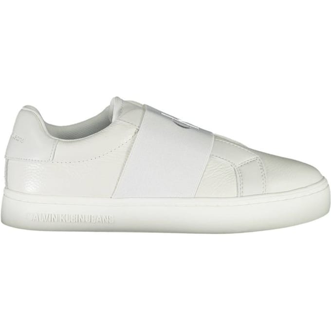 Calvin Klein Bianco Leren Dames Sneakers