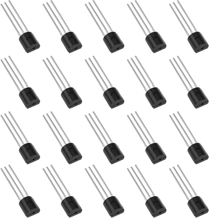 NPN Bipolaire Transistor - Componenten Set - Signaal Versterking - Silicium Halfgeleider - 50 Stuks - Zilver
